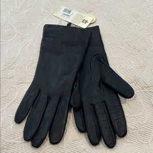 Fownes Brothers Black Leather Gloves